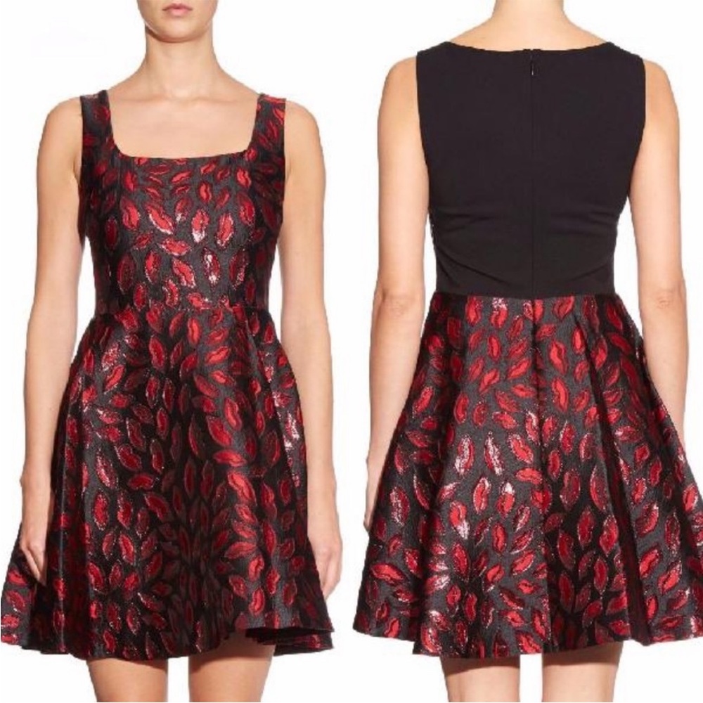 Diane Von Furstenberg Fit and Flare Jacquard Dress Size 8 - Picture 3 of 9